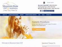 Tablet Screenshot of cosmeticsurgerywv.com